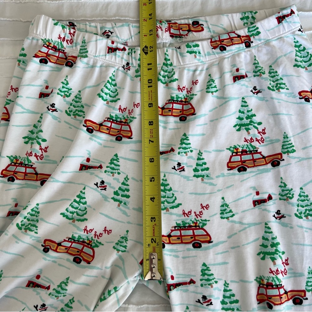 Sail to Sable Curetivity Ho Ho Ho Christmas print hand painted pajama pants Lg - Picture 7 of 8